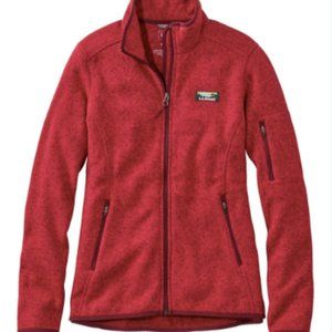 L.L.Bean Sweater Fleece Full-Zip Jacket - Mountain Red